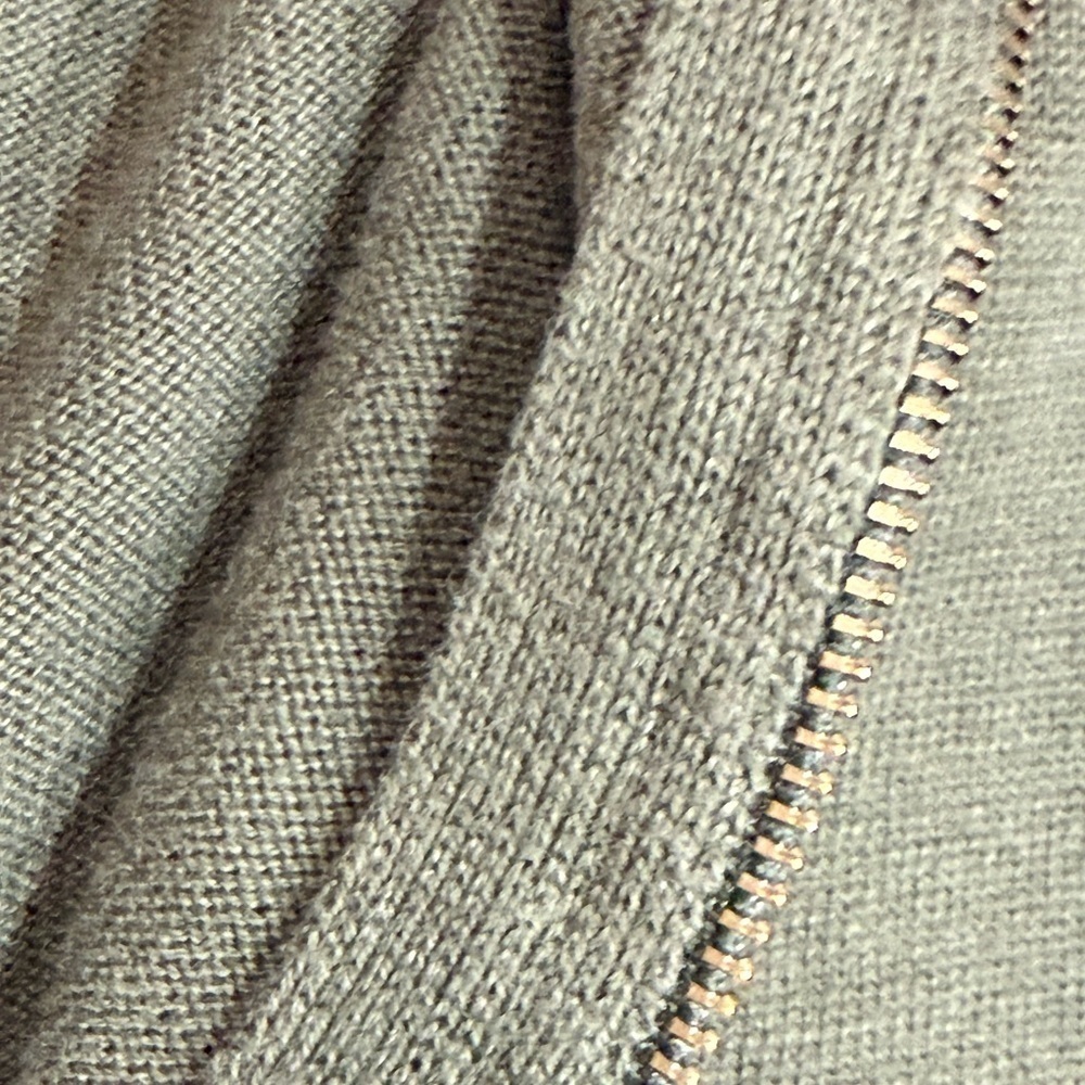 Banana Republic Cropped Hoodie Jacket Olive Green 3/4 Sleeve Size Small - Picture 9 of 9
